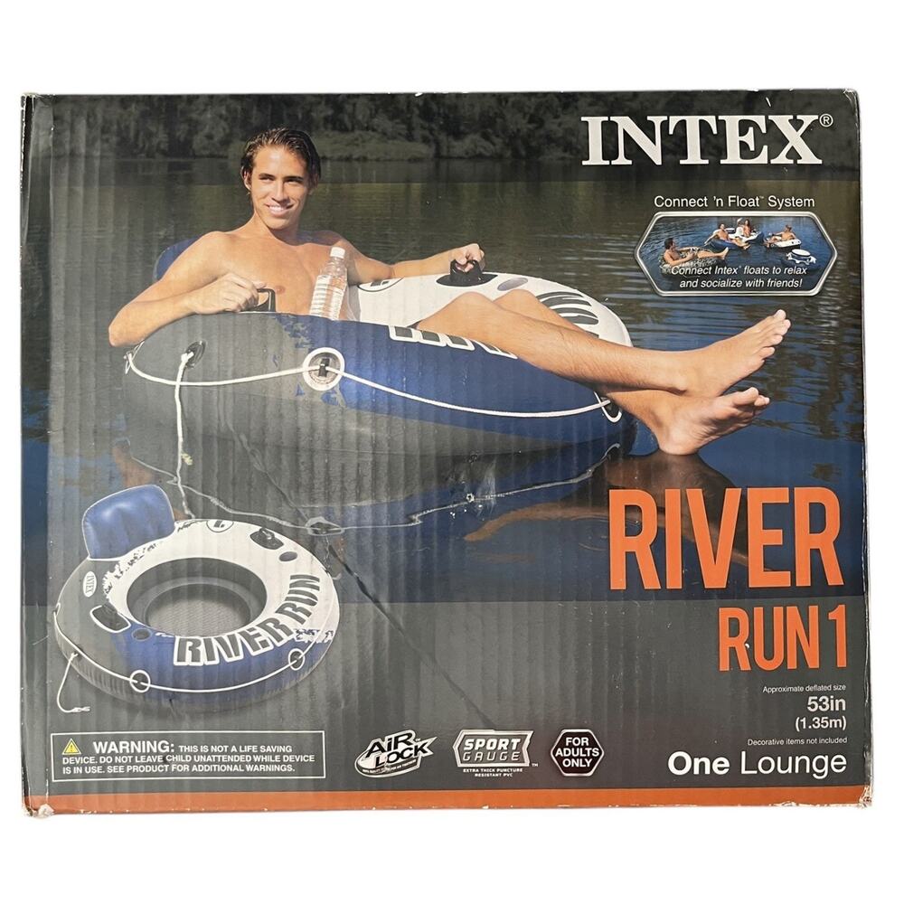 Intex River Run I Sport Lounge 53 inch Inflatable Water Float Brand New